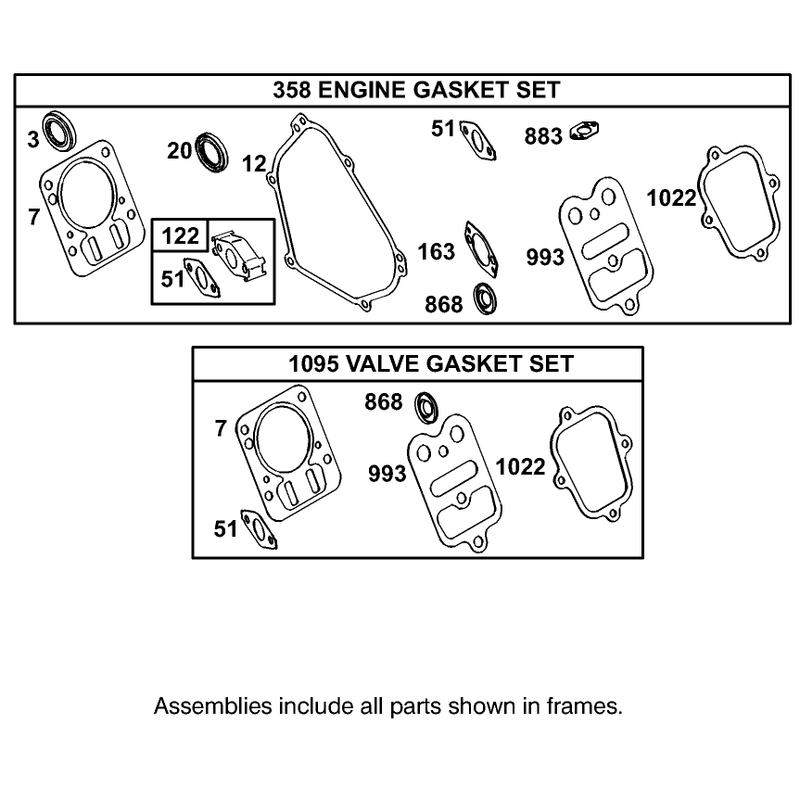 Gasket Assembly Briggs and Stratton Model 110402-0218-E1
