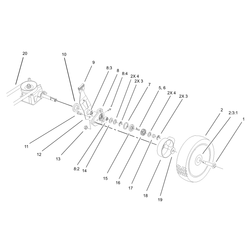 Gear Case and Wheel Assembly