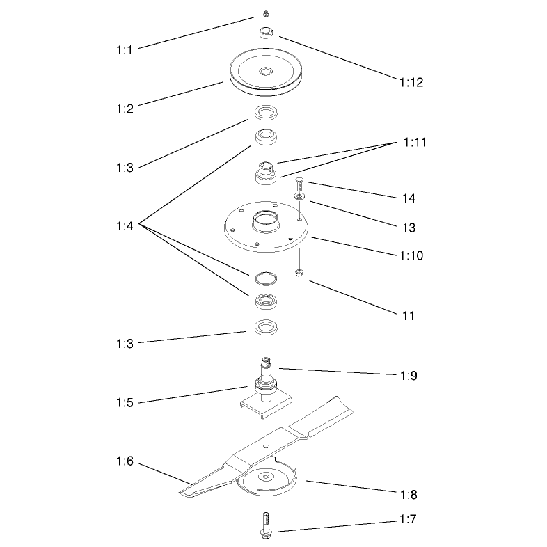 Spindle and Blade Assembly