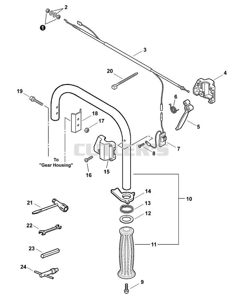 Handle, Throttle Control, Tools