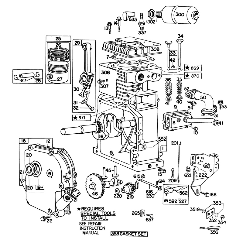 Engine Model No. 190402 Type 0989-01 (model 38155)