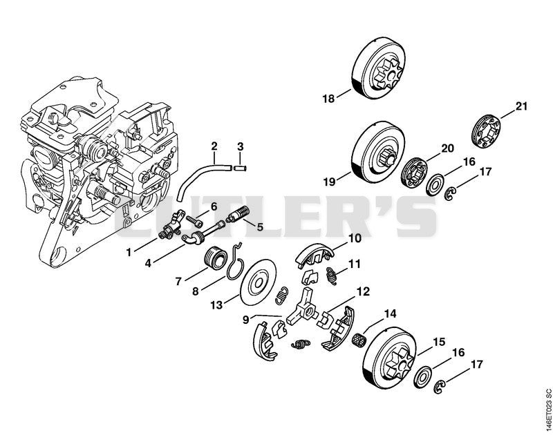 Oil pump, Clutch