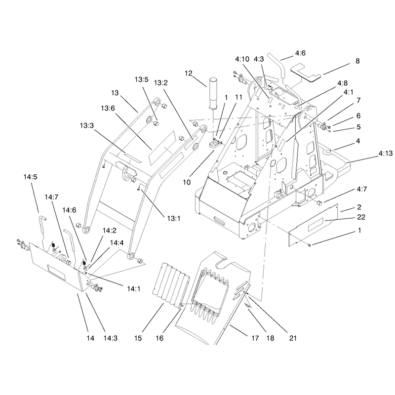 Frame and Loader Arm Assembly