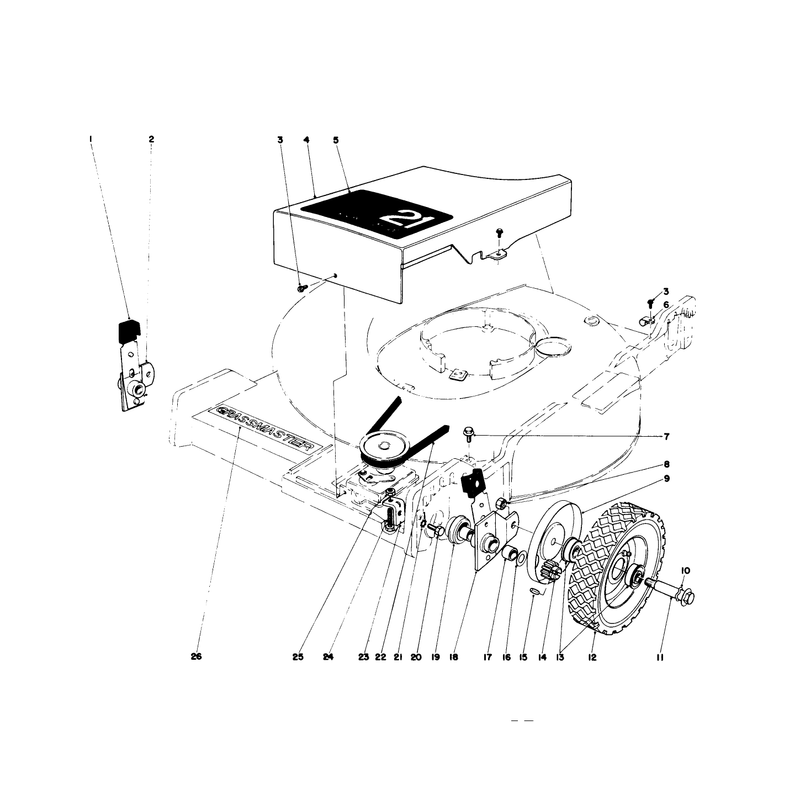 Front Wheel and Pivot Arm Assembly