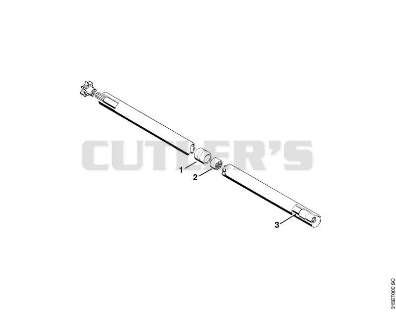 Drive tube assembly, Support tube, Handlebar ⇥ X 12 817 754 (24.85)