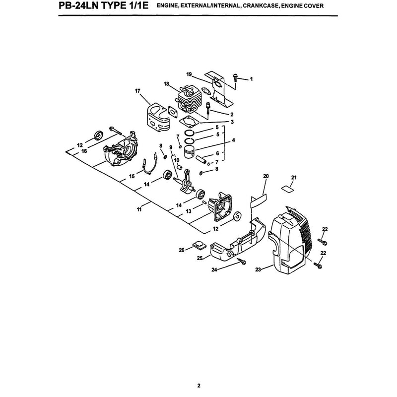 Engine, External/Internal, Crankcase, Enginecover
