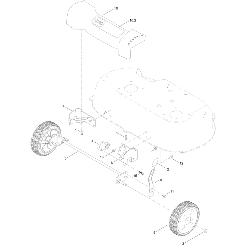Front Wheel and Height of Cut Assembly