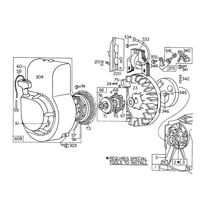 Rewind Starter Assembly