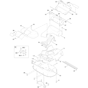 Deck Frame and Chute Assembly