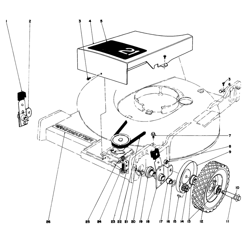 Front Wheel and Pivot Arm Assembly