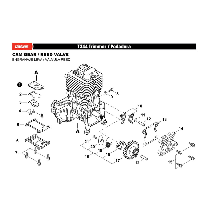 CAM GEAR / REED VALVE