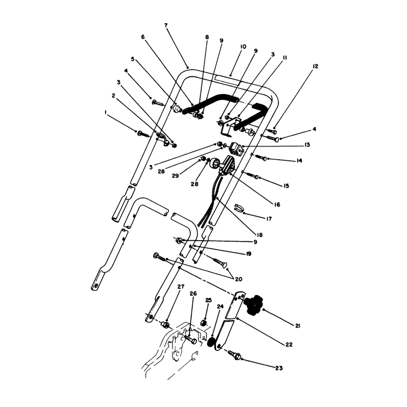 Handle and Throttle Control Assembly