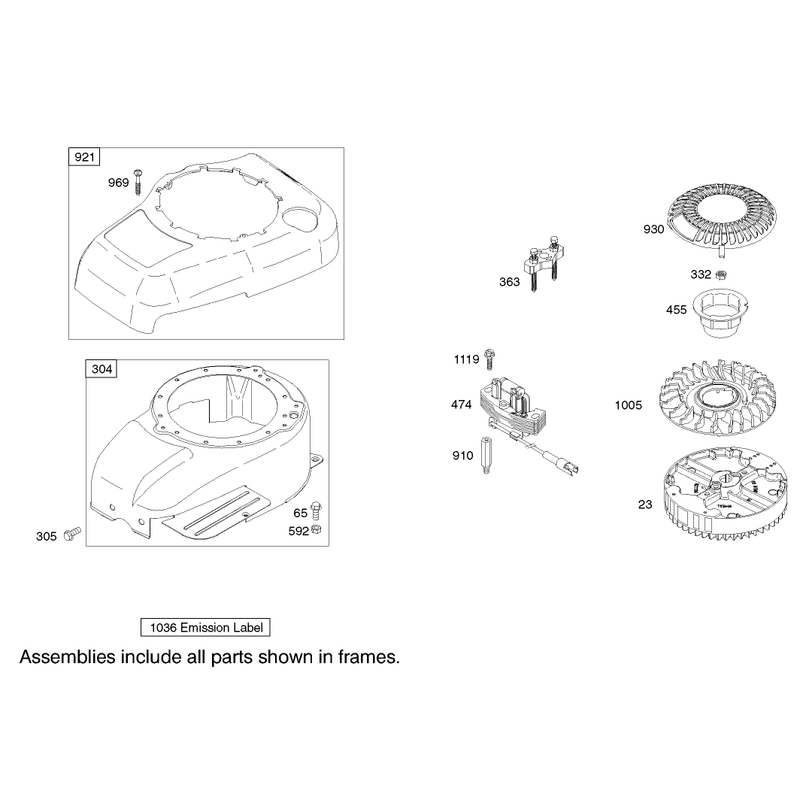 Blower Housing Assembly Briggs and Stratton Model 122607-0116-E1