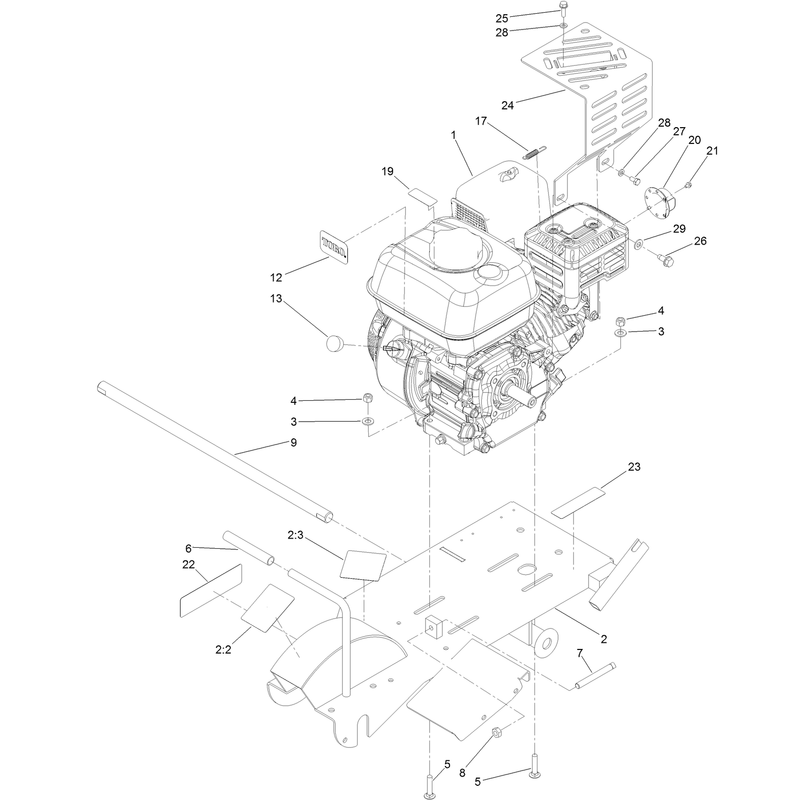 Engine and Frame Assembly