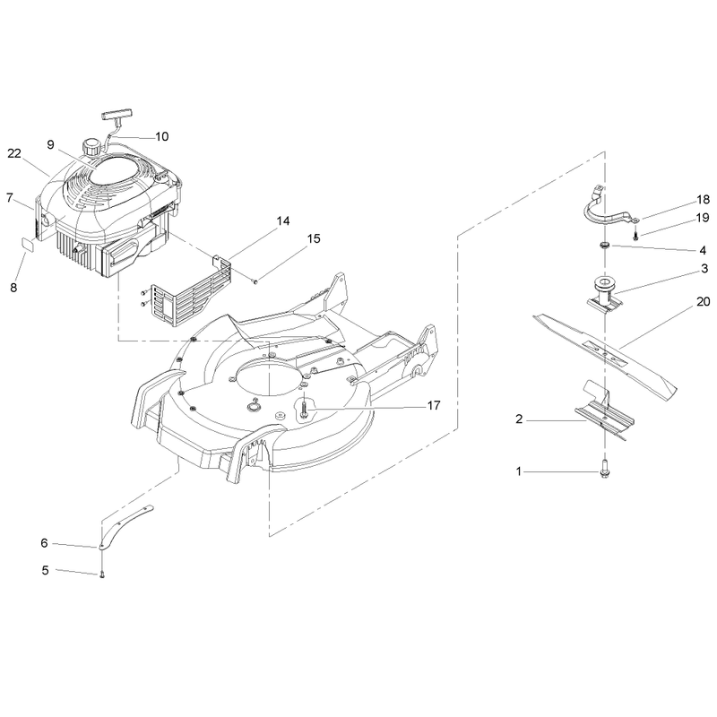 Engine and Blade Assembly