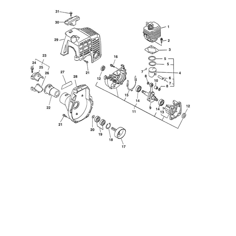 ENGINE/EXTERNAL, INTERNAL, CRANKCASE, FAN HOUSING COVER
