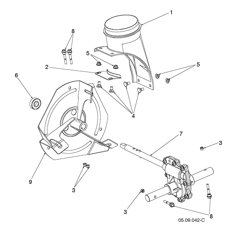 AUGER HOUSING AND IMPELLER