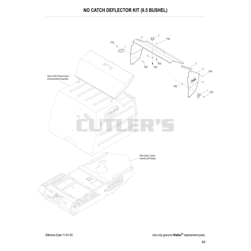 No Catch Deflector Kit 9.5 Bushel