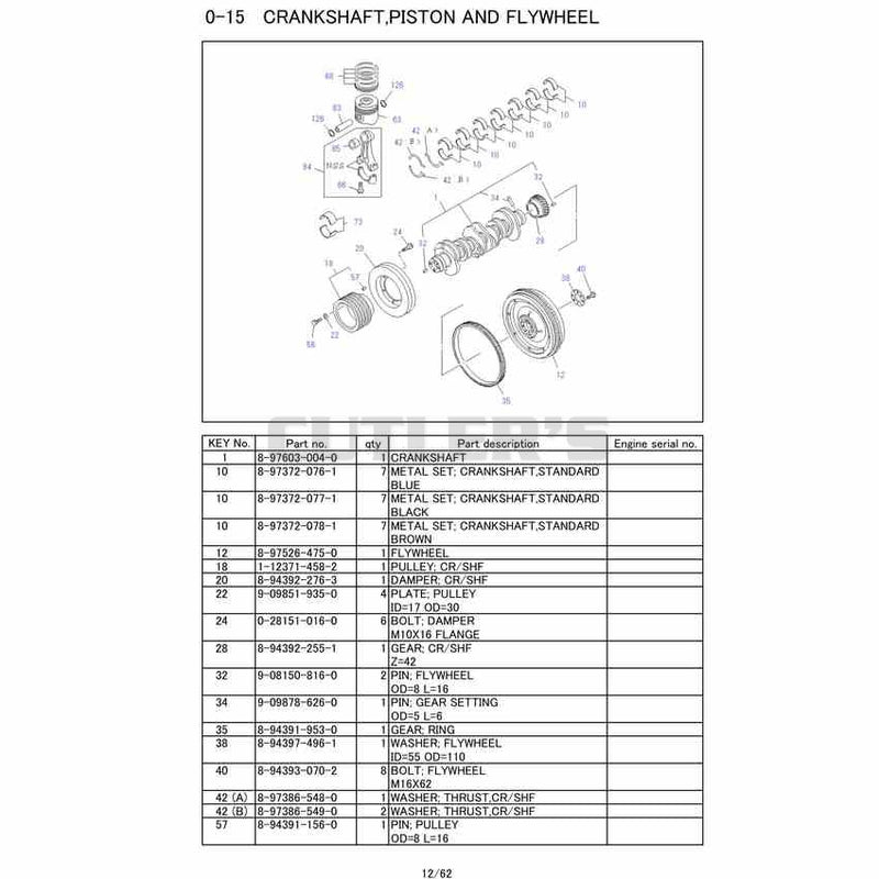 Crankshaft,Piston And Flywheel