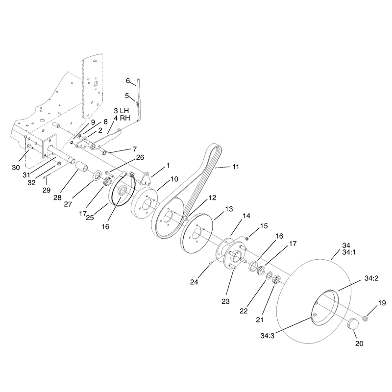 Wheel Drive and Brake System Assembly