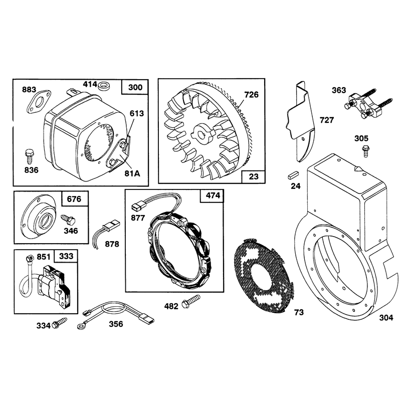 Engine Briggs & Stratton Models 252416-0756-01 & 252416-0757-01