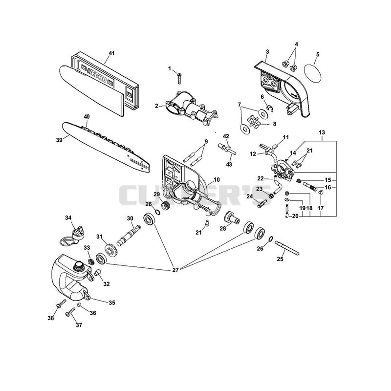 Gear Case, Bar, Chain