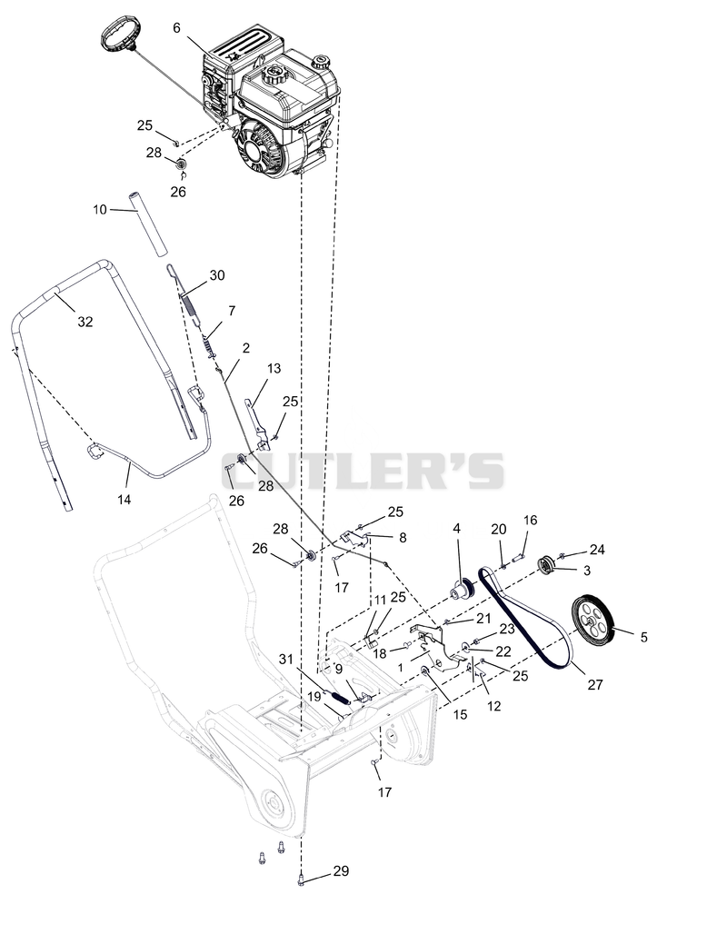Engine and Belt Drive