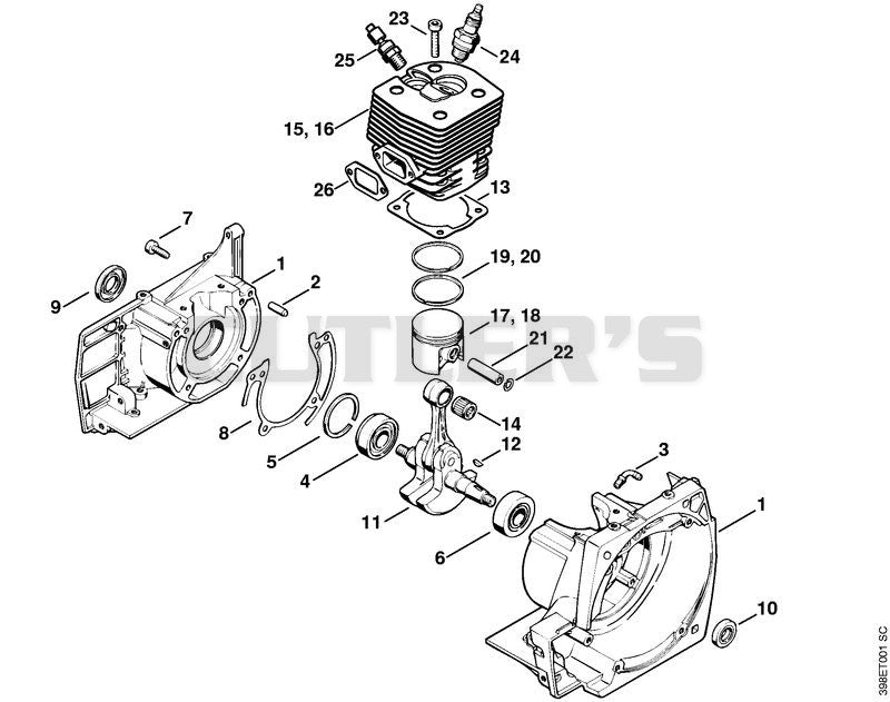 Crankcase, Cylinder
