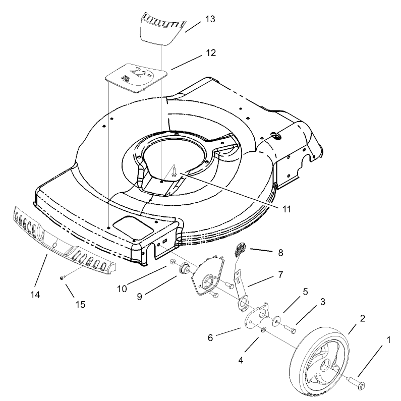Front Axle and Wheel Assembly