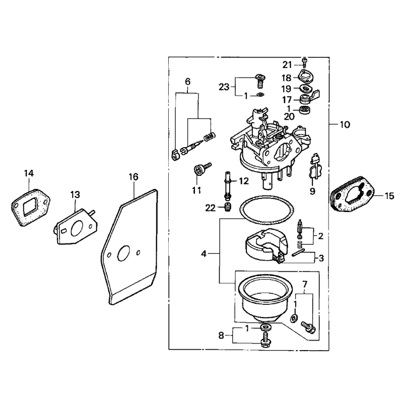 Carburetor Assembly Honda GXV160K1-A1