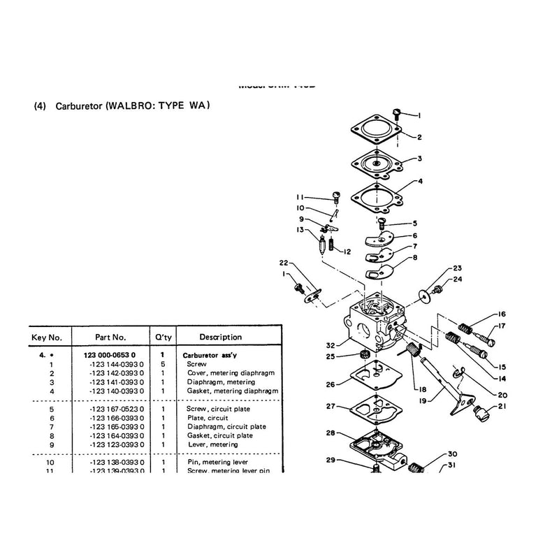 Carburetor Walbro WA