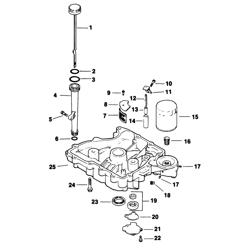 Oil Panlubrication Engine Kohler Model No Cv14t-1412