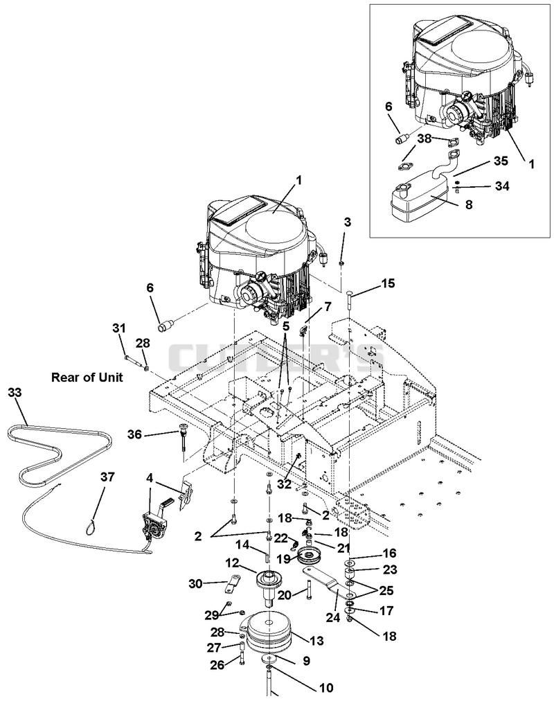 Engine, Exhaust, Belts And Idlers