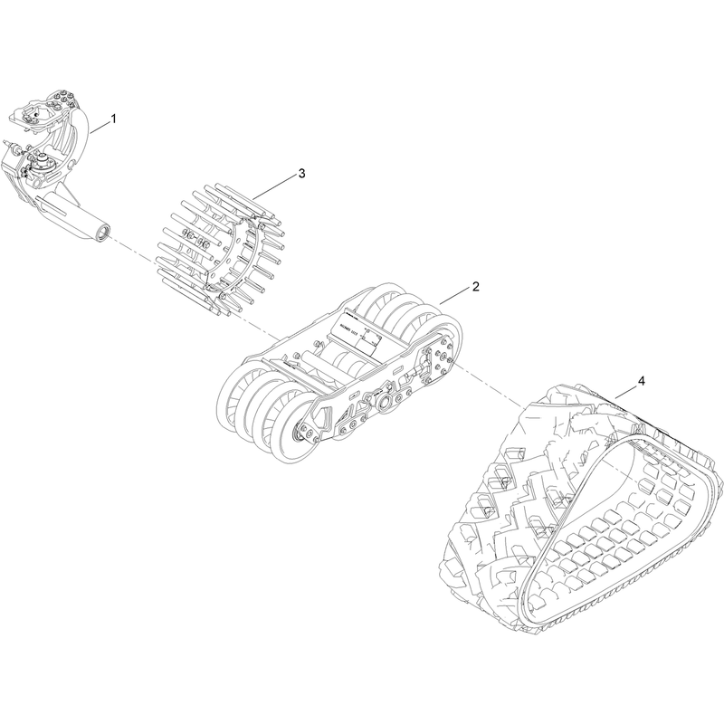 Front Right and Rear Left Track Assembly
