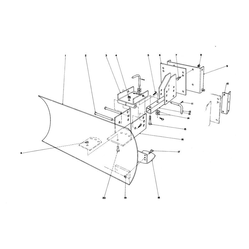 Grader Blade Assembly (model No. 59099) (optional)