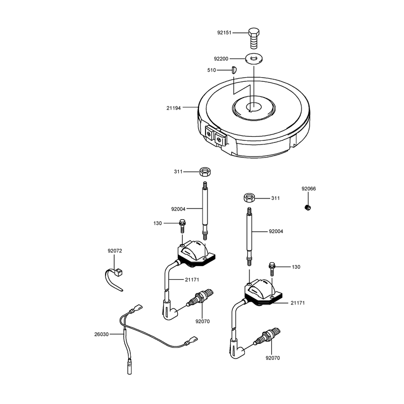 Electric Equipment Assembly  Kawasaki FH541V-BS23-R