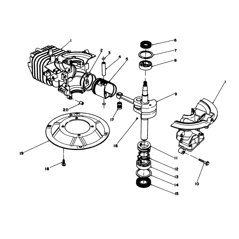 Crankshaft Assembly Model No 47pg6 and 47pg7