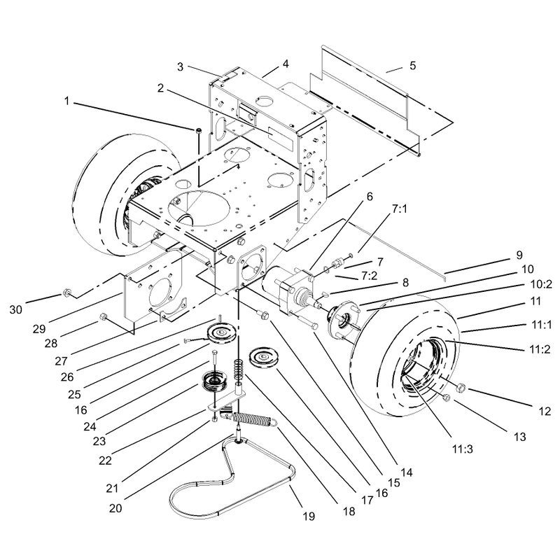 Wheel Motor Pump Idler and Belt Assembly