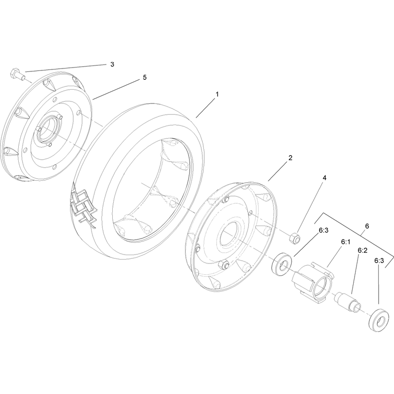 Rear Wheel Assembly No 74-1720