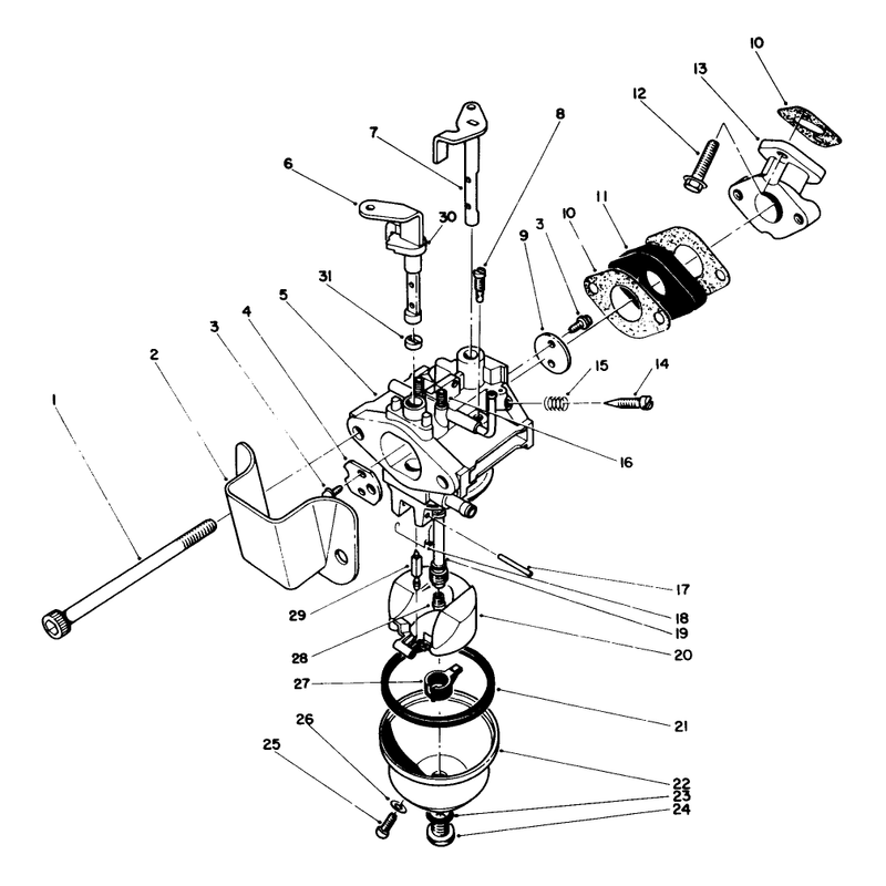 Carburetor Assembly (engine Model No. 47pm1-5)