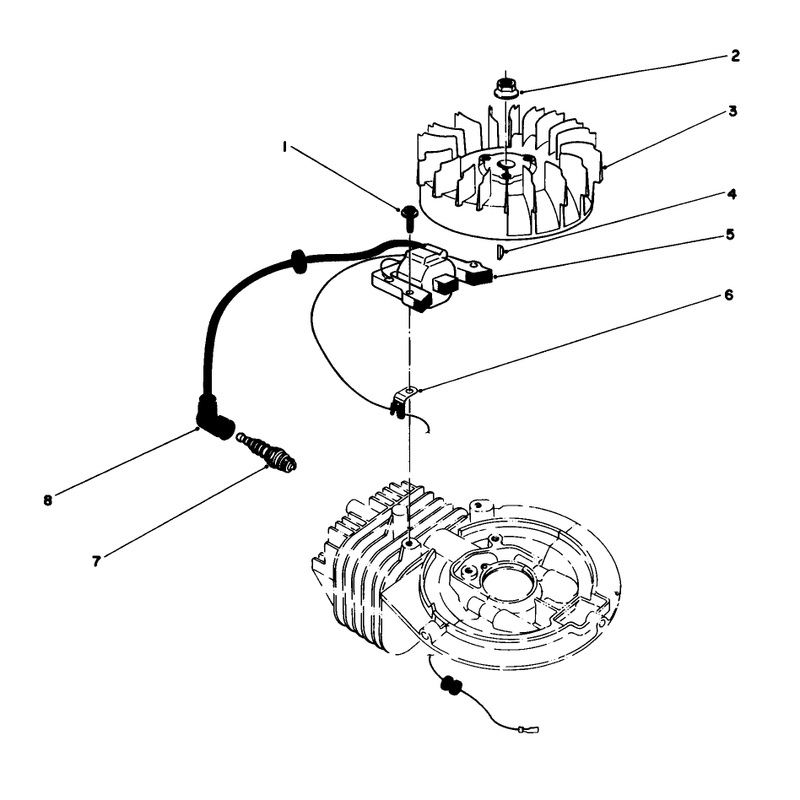 Flywheel and Magneto Assembly Engine Model No 47pf5 and 47pg6
