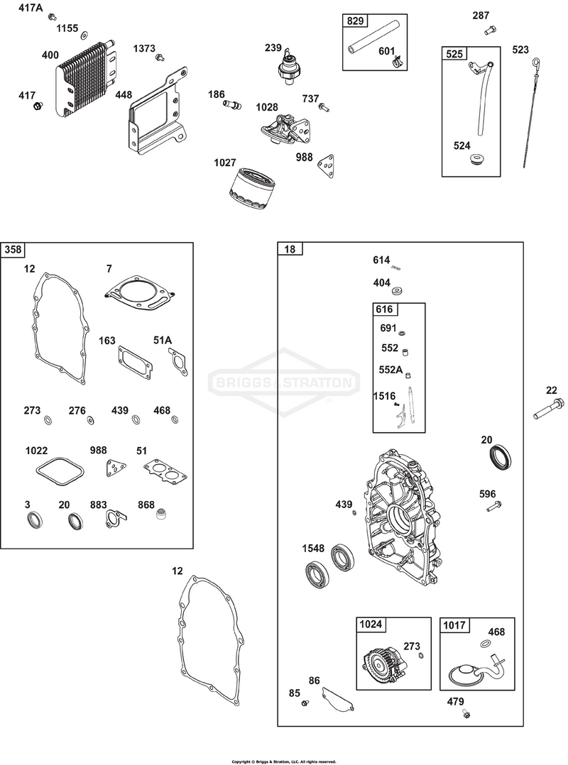 Crankcase Cover/Sump and Lubrication Group