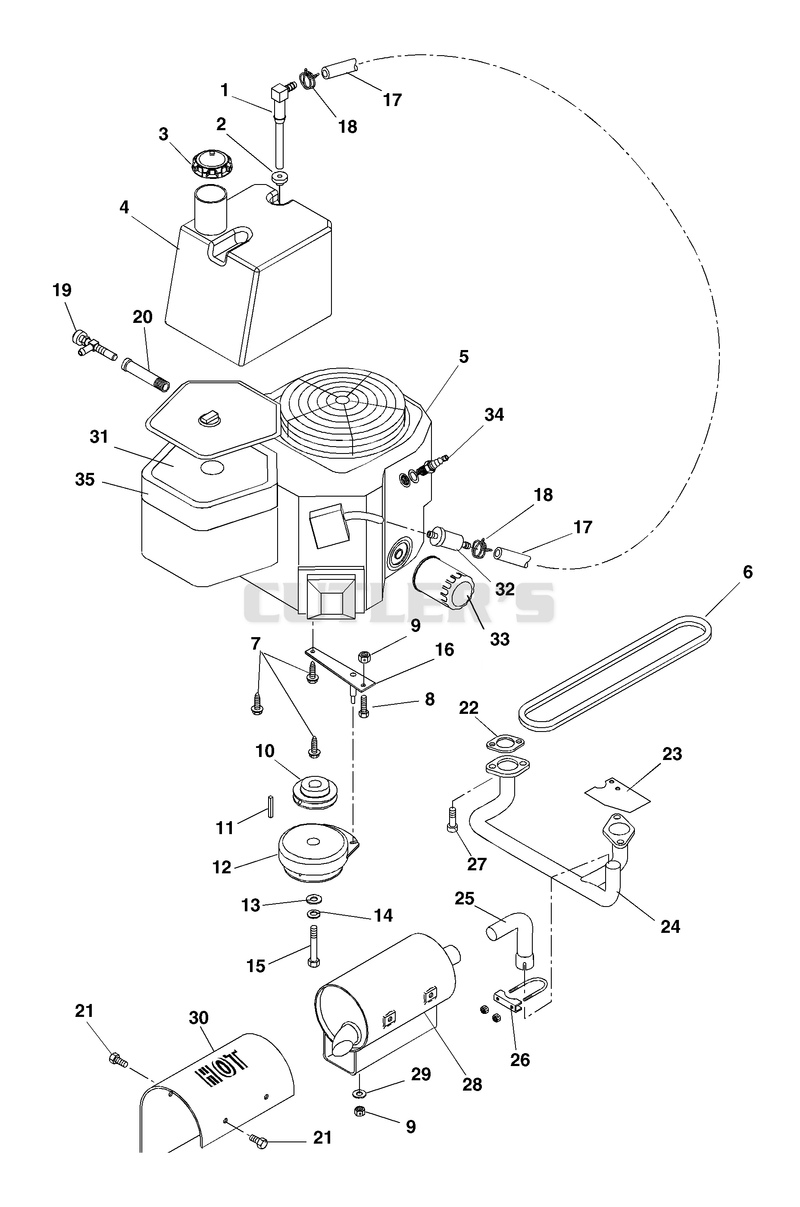 Engine, Clutch, Fuel And Exhaust