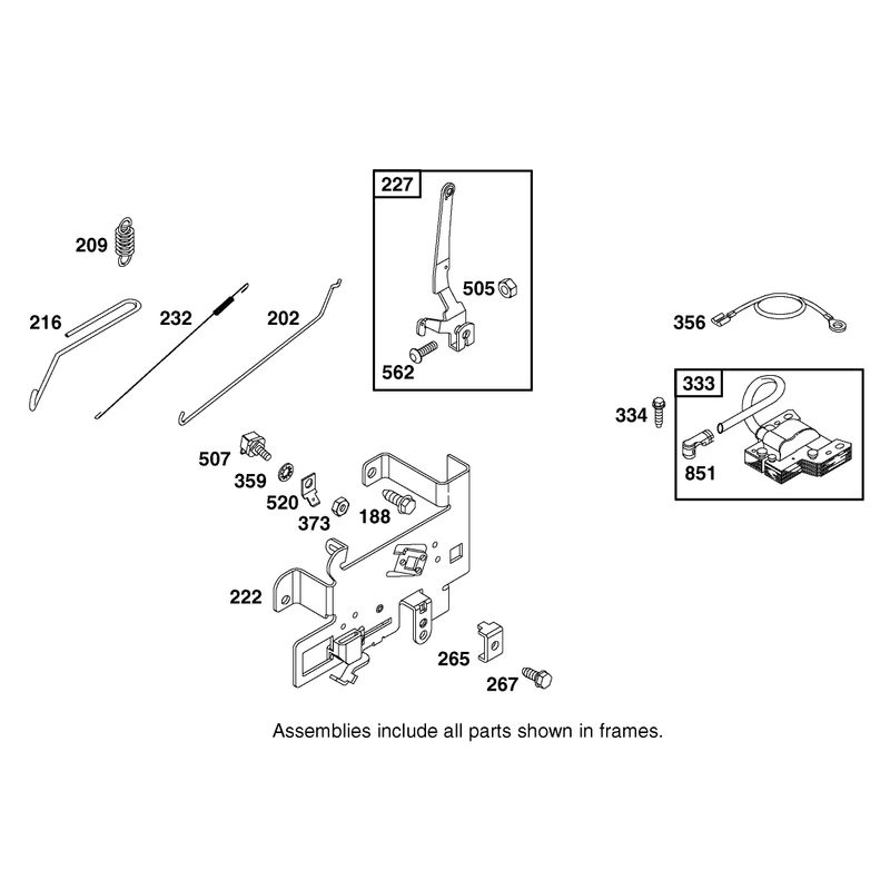 Governor Assembly Engine Briggs and Stratton Model 28B702-1041-E1
