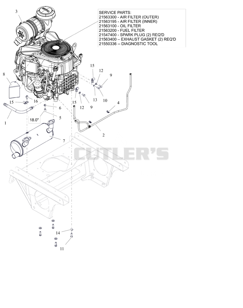 Engine - Yamaha MX775V EFI