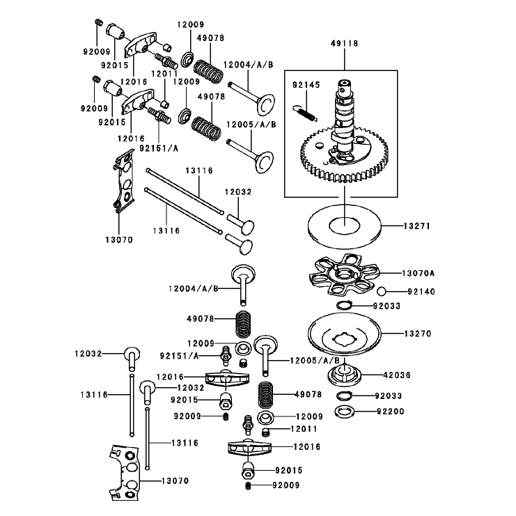ValveCamshaft Assembly Kawasaki FH451V-BS04