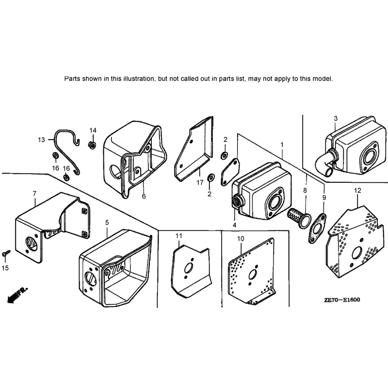 Muffler Assembly Honda GXV160K1-N1AH