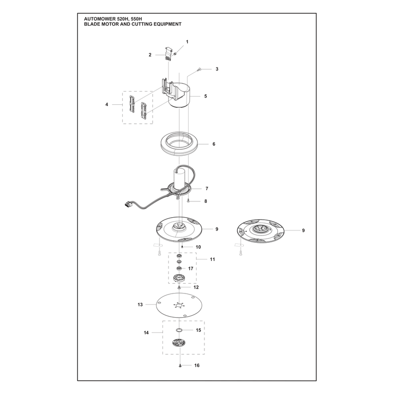 BLADE MOTOR AND CUTTING EQUIPMENT