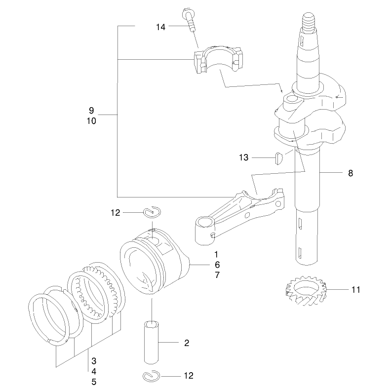 Pistoncrankshaft