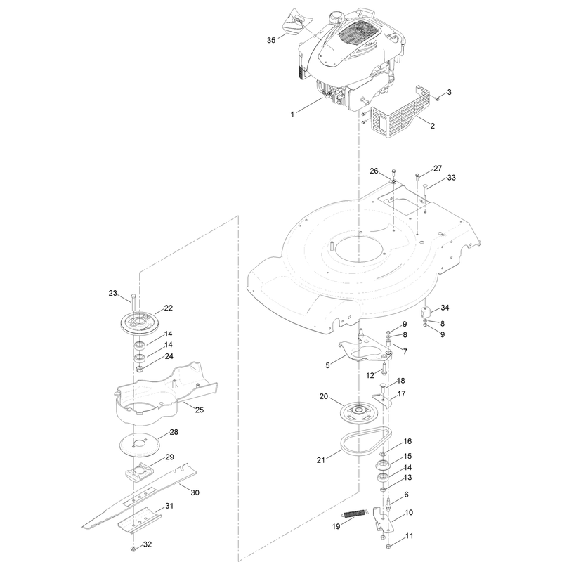 Engine and Blade Assembly